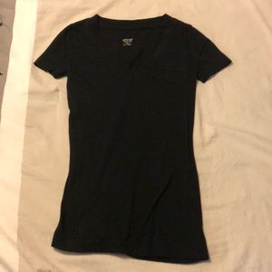 Classic Basic Black V-Neck T-shirt